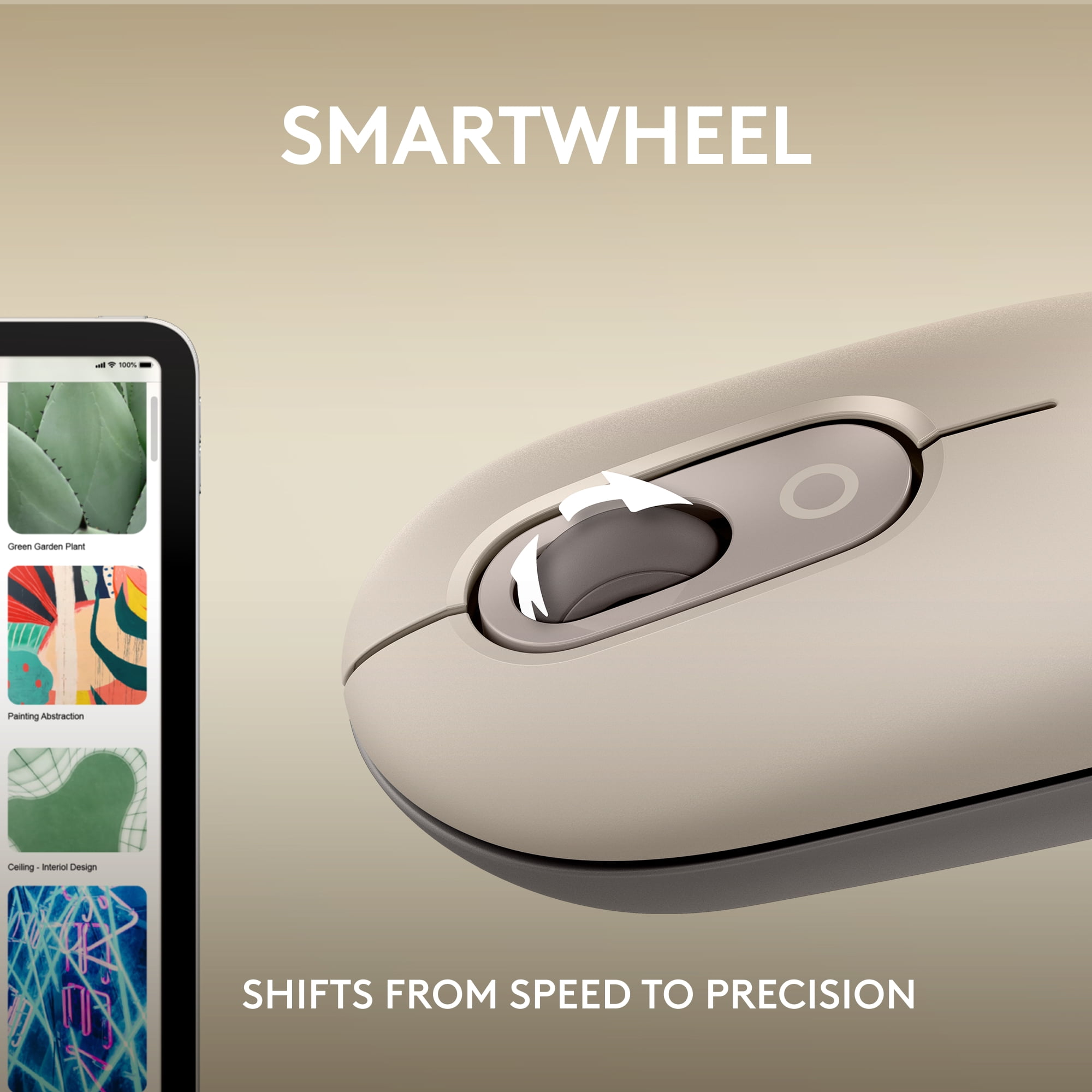 Logitech POP Mouse, Wireless Mouse with Customizable Emojis, SilentTouch Technology, Bluetooth, Mist