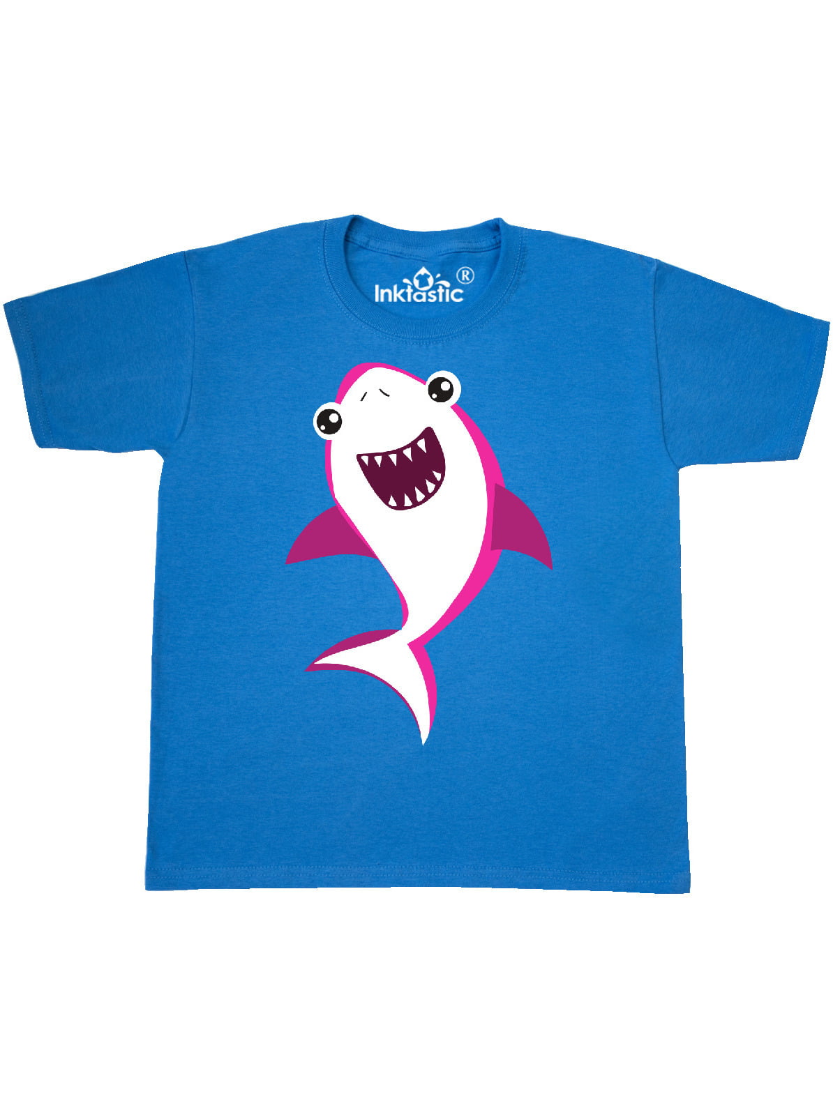 Cute Shark, Little Shark, Pink Shark Youth T-Shirt - Walmart.com ...