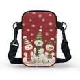 thumbnail image 2 of XYZCANDO Snowman Small Crossbody Bags for Teen Heart Cellphone Messenger Handbag with Zipper Stylish Cross Body Phone Purse with Adjustable Strap for Running Shop Travel, 2 of 7