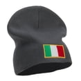 thumbnail image 5 of Europe Italy Flag Embroidered Big Short Beanie - Grey XL-3XL, 5 of 5