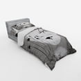 thumbnail image 2 of Ambesonne Grunge Bedding Set 3 Pcs, Heron Birds, Twin, Black Grey, 2 of 2