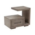 thumbnail image 2 of Home Fare Table de Chevet Moderne 1 Tiroir en Taupe Naturelle, 2 of 8
