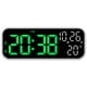 thumbnail image 2 of Despertador digital con pantalla de temperatura y humedad | Reloj LED silencioso de mesita de noche para casa y oficina | Temporizador de cuenta regresiva y segundos saltables | Decoración moderna, 2 of 4