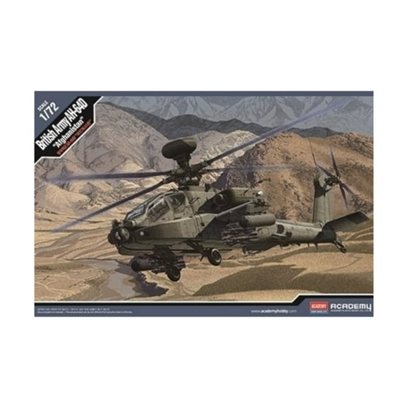 Academy 12537 AH-64D Apache British Army Afghanistan 1/72 Scale Model Kit