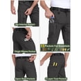 thumbnail image 5 of NAVEKULL Men's Cotton Flex Cargo Pants Lightweight Stretch Work Pants Durable Outdoor Hiking Trousers With 15 Pockets, 5 of 8