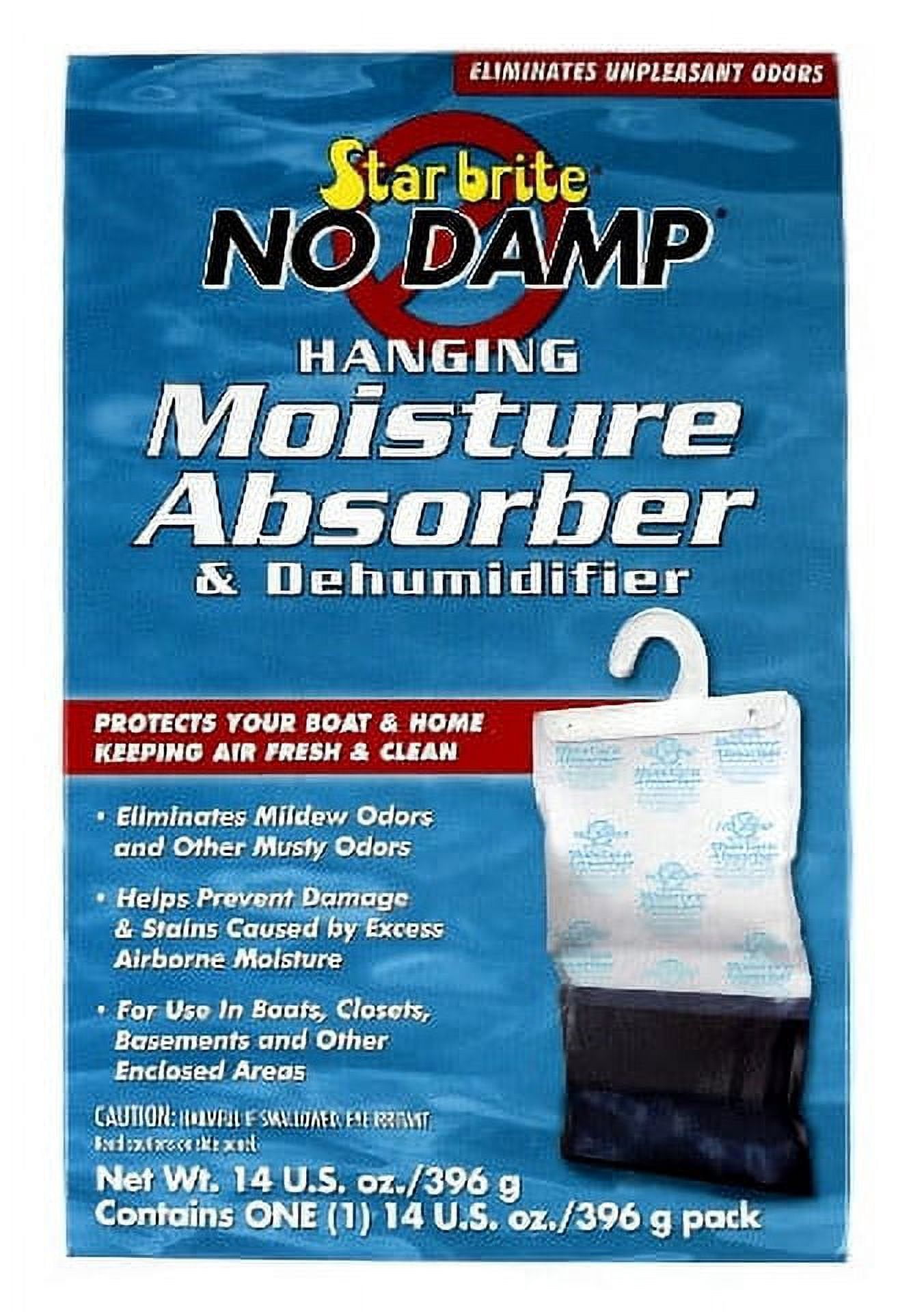 4 Pack No Damp Hanging Moisture Absorber & Dehumidifier Star Brite 85470 RV Boat