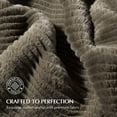 thumbnail image 4 of EVERGRACE Ultra Soft Faux Fur Throw Blanket for Couch, Luxury Sculpted Texture Faux Rabbit Fur Blanket for Bed, Fluffy Thick Plush Warm Fuzzy Throw, 920GSM (Dark Taupe, 50''x60''), 4 of 8