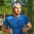thumbnail image 5 of red white flowers black Headbands for Women Men, Workout Elastic Sweat Band for Yoga Running Cycling Gym Exercise Non Slip Head Bands for Women's Hair, 5 of 5