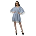 thumbnail image 2 of Moomaya Robes d'Été en Georgette Imprimée Femmes Plage Hawaïennes Mini Robes Femmes, 2 of 6