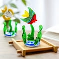 thumbnail image 5 of Angle Fish Glass Art Aquatic Figurine Animal Figurines for Anniversary Birthday Wedding Gift Ideas Ornament Miniature Cool Stuff Home Room Garden Table Decor, 5 of 9