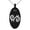 Black, variant on Stainless Steel Aztec Energy Rune Engraved Small Oval Charm Pendant Necklace
