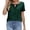 Dark Green, variant on Women's T-Shirts - Everyday Wear Casual Top with Modern Color Block V-Neck Design for Women