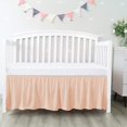 thumbnail image 2 of Crib Bed Skirt Dust Ruffle Nursery Crib Toddler Bedding Microfiber Fabric Ruffle Bed Skirt for Baby Boys or Girls (28” x 52” x 14’’) - Blush Solid, 2 of 5