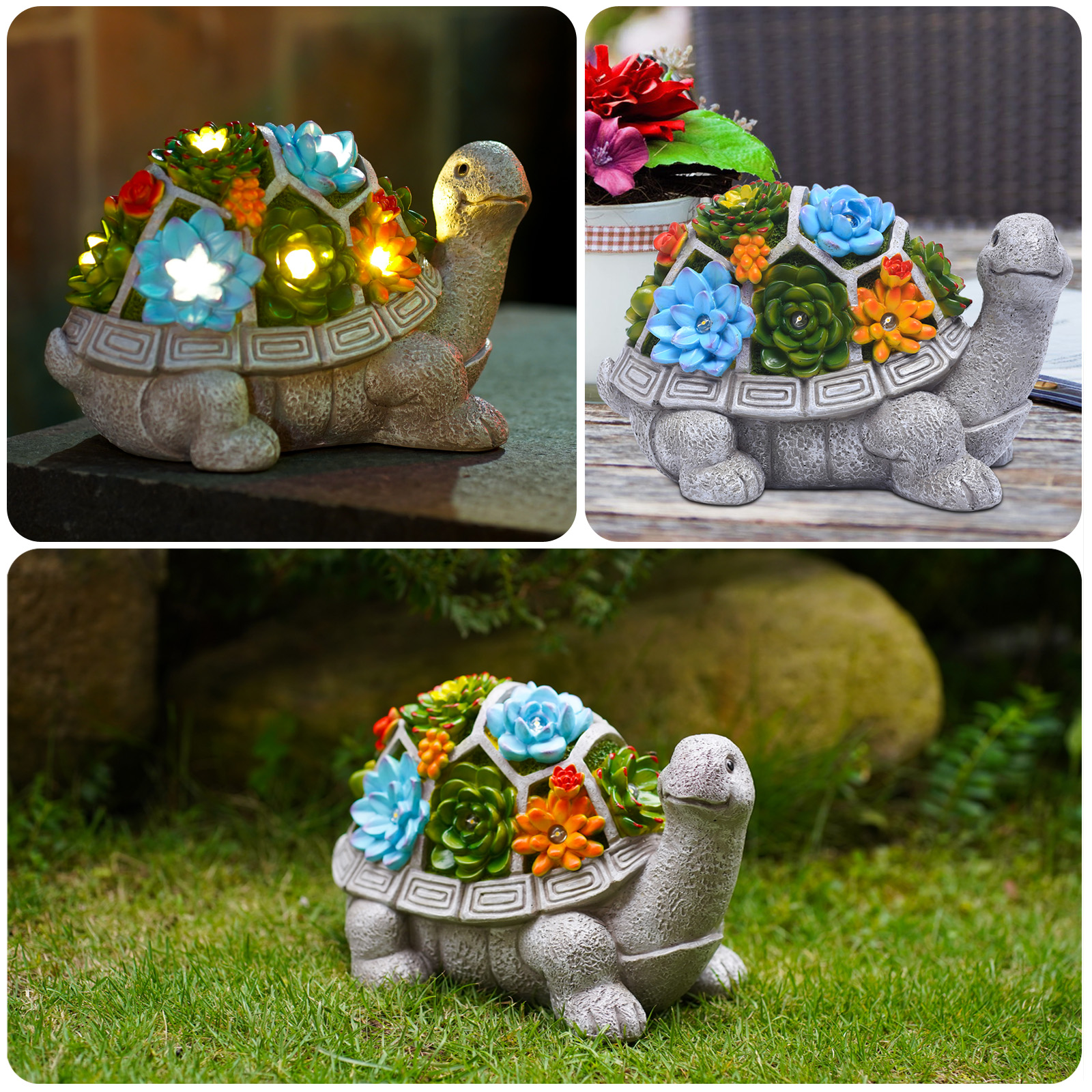 Goodeco Solar Turtle Garden Statue with LED Lights photo 4