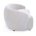 thumbnail image 3 of Benjara 90" Sofa- Contemporary Curved Round Back- Plush Off White- Black Feet, 3 of 7