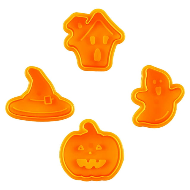 Inteprter 1 Juego de moldes para galletas, suministros para fiestas, molde de plástico en relieve, herramientas de decoración de pasteles en Herramientas y accesorios para hornear