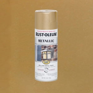 Rust-Oleum Stops Rust Warm Gold Vintage Metallic Spray Paint, 11 oz