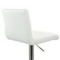 thumbnail image 5 of Elama 2 Piece Tufted Faux Leather Adjustable Bar Stool in White with Chromed Base, 5 of 10