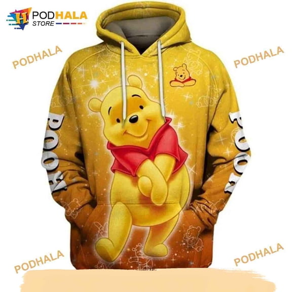 Pooh Winnie The Pooh Magic Castle Funny Disney 3D Hoodie