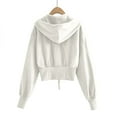 thumbnail image 3 of Womens Cotton Cropped Hoodies Long Sleeve Zip Up Hooded Sweatshirts 2025 Trendy Crop Sweatshirt Juniors Girls Y2K Clothes Fall Lightweight Jacket Coats Outdoor Workout Zipper Hoodie Shirt Tops, 3 of 6