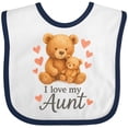 thumbnail image 3 of Inktastic I Love My Aunt Cute Bear and Hearts Boys or Girls Baby Bib, 3 of 4