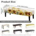 thumbnail image 3 of FUIALDOLG Cartoon Bee Sunflower Print Dining Bench Cover Anti-Dust Stretch Bench Cushion Cove with Elastic Edge Home Decor Rectangle Seat Protector for Bedroom, Kitchen, 3 of 7