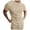 Khaki, variant on Men Casual Outfits Relaxed Fit Short Sleeve Casual Tee Shirt and Short Sets Stretch Classic Slim Fit Pullover Track Suits Beach Summer Clothing Black Size Black