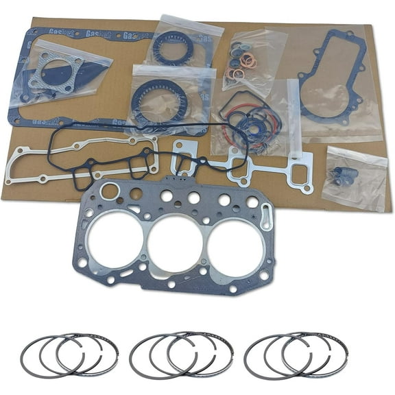 3TNM74 Full Gasket Kit Piston Rings FOR Yanmar 3TNM74F-SAKV 3TNM74F-NCJT Engine SCT1 SA221 Tractor Mini Excavator Generator FOR John Deere 1023E Tractor