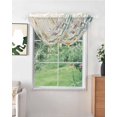 thumbnail image 2 of Watercolor Flowers Beige Waterfall Valances for Windows, Spring Summer Retro Botanical Kitchen Sheer Valance Curtains, Rod Pocket Elegant Swag Valances for Living Room Bedroom, 47.2"x38.5", 3 Panel, 2 of 8