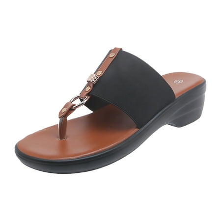 

Ruyang Sandals for Women Wedge Shoes Comfortable Orthopedic Sandals Womens Dressy Summer Flip Flops Casual Walking Wedges