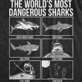 thumbnail image 2 of Mens The Worlds Most Dangerous Sharks T Shirt Funny Card Pool Loan Shark Joke Tee for Guys Graphic Tees, 2 of 7