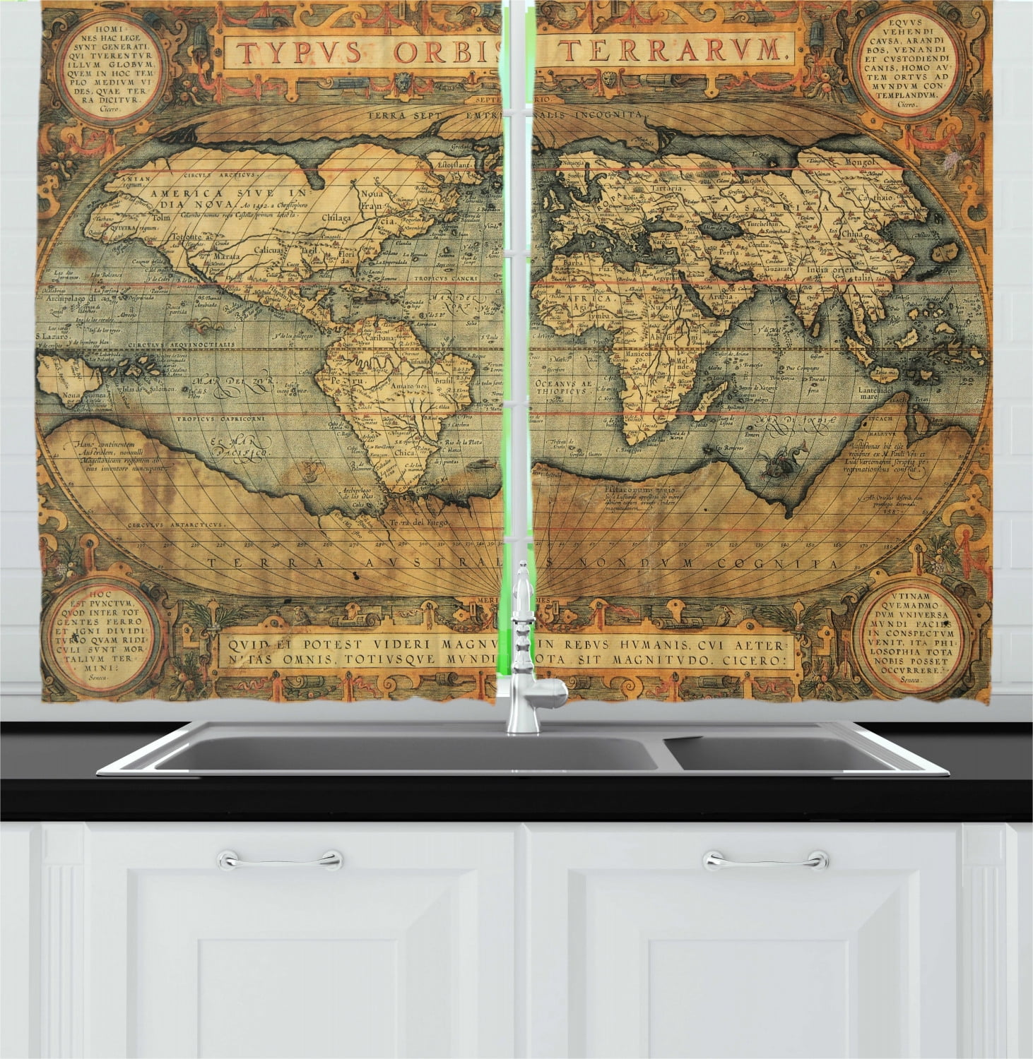 Old Atlas Maps Lampshades Ideal To Match Vintage Atlas Maps Cushions & Curtains 