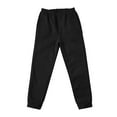 thumbnail image 5 of CPNG Boys Fleece Lined Sweatpants Casual Solid Color Elastic Waist Loose Pants Sports Pants Casual Jogger(Black,13-14 Years), 5 of 9