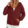thumbnail image 2 of Perfectbot Women's Zip Up Hoodie Long Sleeve Fall Winter Sweatshirt Jacket with Pockets Casual Outerwear, 2 of 9