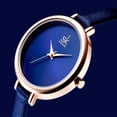 thumbnail image 3 of SK Elegant Minimalist Womens Watch, Slim Leather Strap, 3 of 6