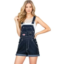 Revolt Women's Vintage Twill Short Overalls - Cool Olive, Small, Multi-Pocket Bib