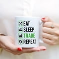 thumbnail image 3 of Custom Mugs Eat Sleep Trade Repeat, Trading Job Stock Market Investors Funny Women Men Gifts for Trader Santa Christmas Presents Ceramic Coffee 11oz 15oz Mug, 3 of 7