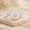 thumbnail image 4 of Rosec Jewels Lab Created Diamond Engagement Ring 5 Carat - IGI Certified (E-VS1 Quality) - Big Diamond Ring for Women, 925 Sterling Silver, US 4.00, 4 of 8