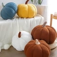 thumbnail image 3 of Pumpkin Pillows, Halloween Pumpkin Throw Pillows, 3D Pumpkin Shaped Pillow for Fall Room Decor Gifts, Soft Plush Cute Fluffy Thanksgiving Pillow, Fall Pillows (1 Pack Brown, 7.87 Inch), 3 of 7