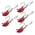 thumbnail image 3 of 10 Uds Red Fish Head Jigs Anzuelos de señuelo y Jigs de pesca Multicolor Cebos duros Underpin Swimbait Hooks, 3 of 8