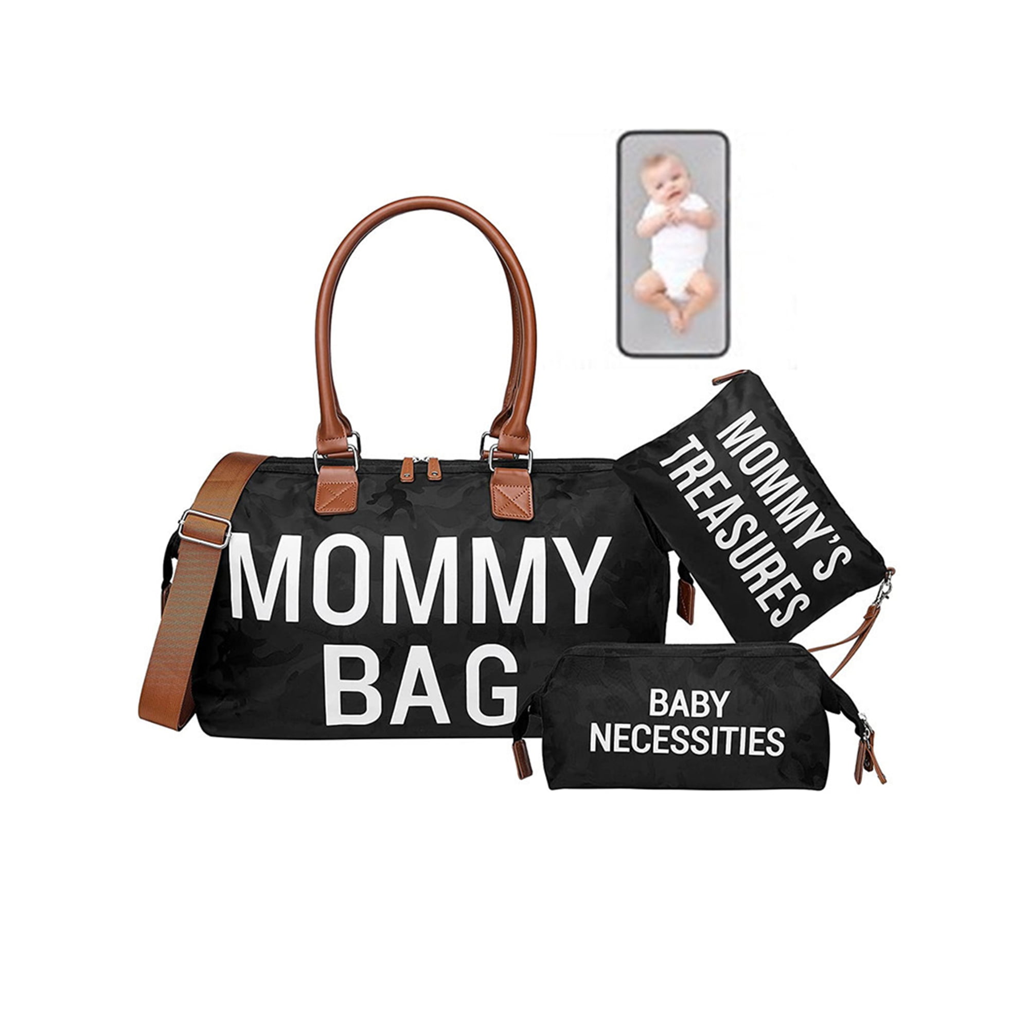 Rejlun Baby Handbag Organiser Diaper Bag Nappies Portable Mommy