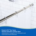 thumbnail image 3 of Kenney® Twist & Fit™ No Tools, Rust-Resistant Painted Steel, Cam-Lock Tension Shower Curtain Rod, 42-72", Brushed Nickel, 3 of 10