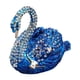 thumbnail image 3 of Caja de baratijas con forma de cisne, organizador de joyas con bisagras, soporte para aretes y anillos, almacenamiento Azul, 3 of 9