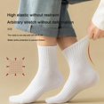 thumbnail image 2 of Unisex Socks Women Men Black White Gray Ankle Socks Female Male Solid Color Sock High Quality Cotton Short Socks, 2 of 5