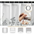 thumbnail image 2 of Minimalist Botanical Shower Curtain, Black and White Plant Herb Flower Floral Bathroom Curtain, Natural Modern Plants Shower Curtain Set with 12 Hooks for Bathroom, 72Wx84L, 2 of 6