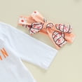 thumbnail image 4 of My First Halloween Outfits Newborn Baby Girl Pumpkin Romper Bodysuit+Long Pants Headband Hat Set Cute Fall Winter Clothes, 4 of 8