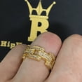thumbnail image 2 of Prez Link Eternity Band Gold CZ Bling Bling Ring (11), 2 of 2