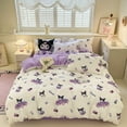 thumbnail image 5 of Cinnamoroll Big-ear dog kuromi  Melody cartoon bedding 4pcs set （Duvet cover +bed sheet +2pillow case)  bedding 3pcs set (quilt cover+bed sheet +1pillow case) single quilt cover dormitory students, 5 of 10