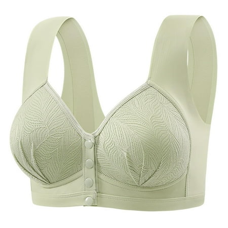 Ndbuld on Clearance Large Size Women s Bra Women s Nursing Bra Maternity Sleeping Underwear Large Size Large Cup No Wire Underwear Women Daily Bra Green 42/95