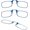 3 Pack - Blue, variant on by ThinOptics Armless Reading Glasses Multi-Pack - Ultra-Thin, Lightweight Pocket Readers for Men & Women